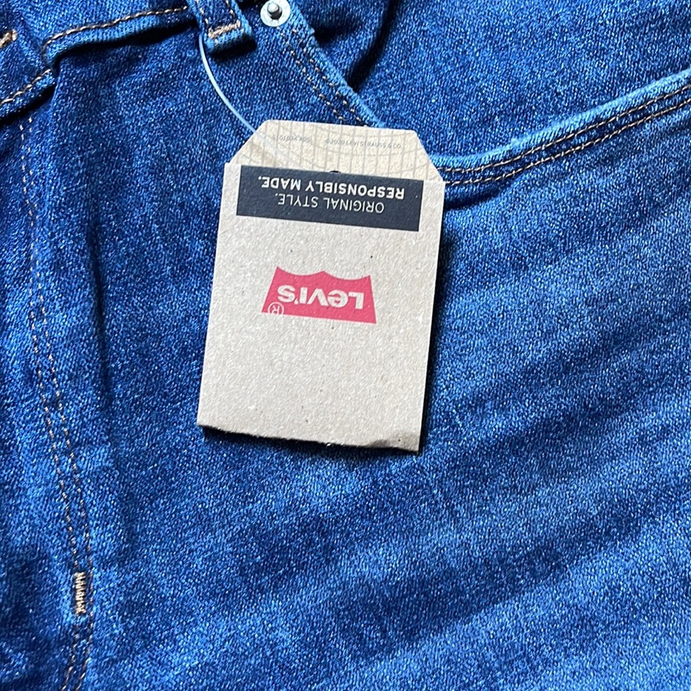 Levi's Dark Blue Denim Bermuda Shorts - Picture 3 of 8
